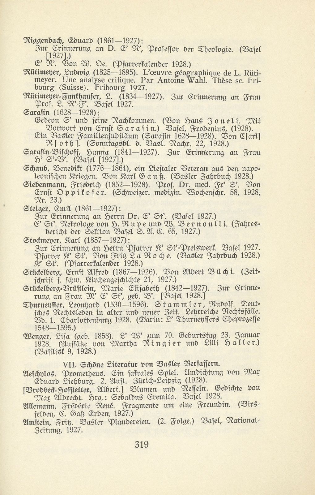 Basler Bibliographie 1928 – Seite 13