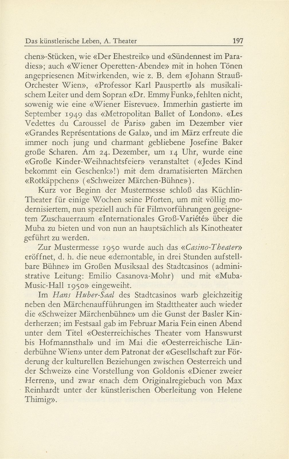 Das künstlerische Leben in Basel vom 1. Oktober 1949 bis 30. September 1950 – Seite 8