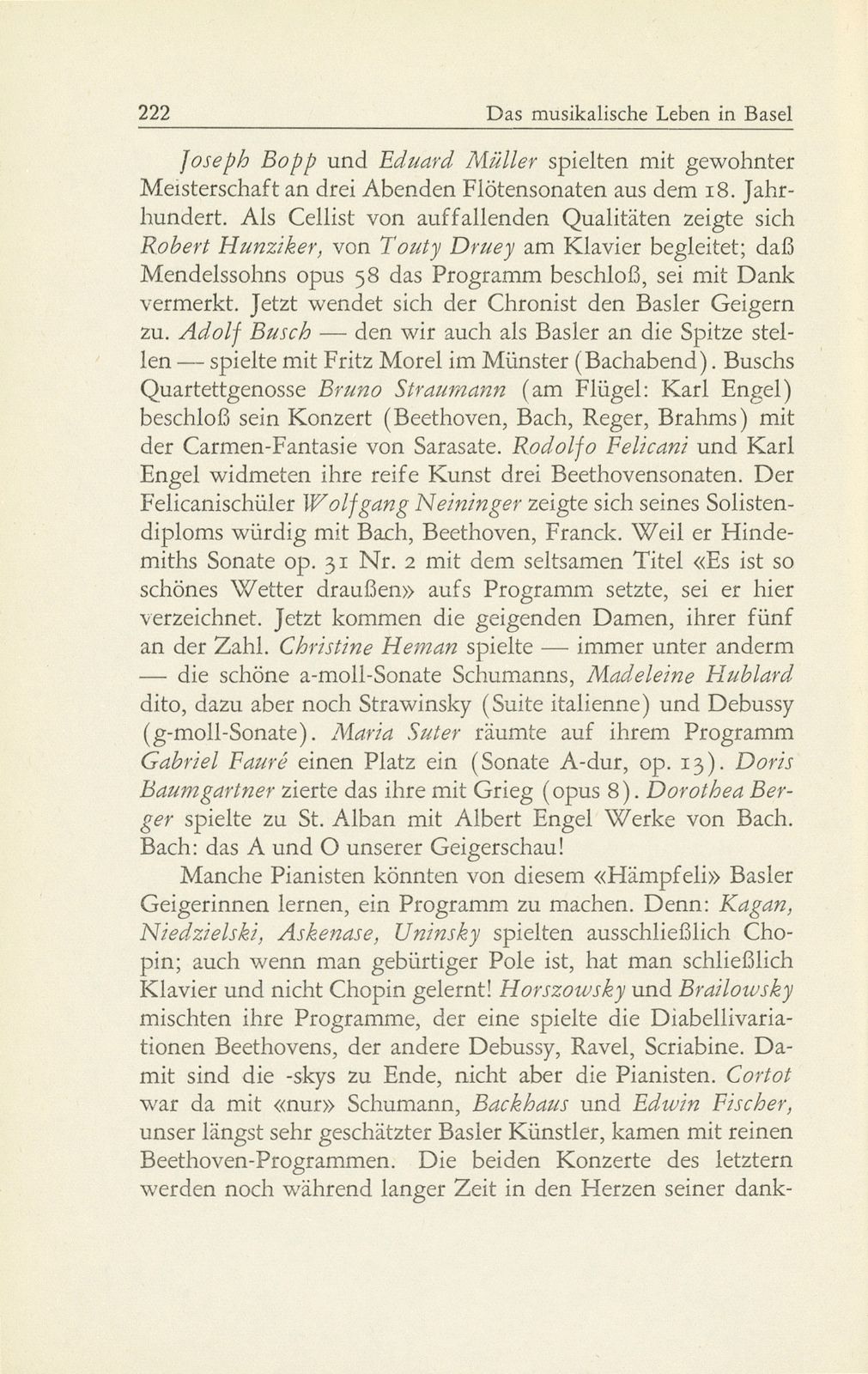 Das musikalische Leben in Basel vom 1. Oktober 1950 bis 30. September 1951 – Seite 8