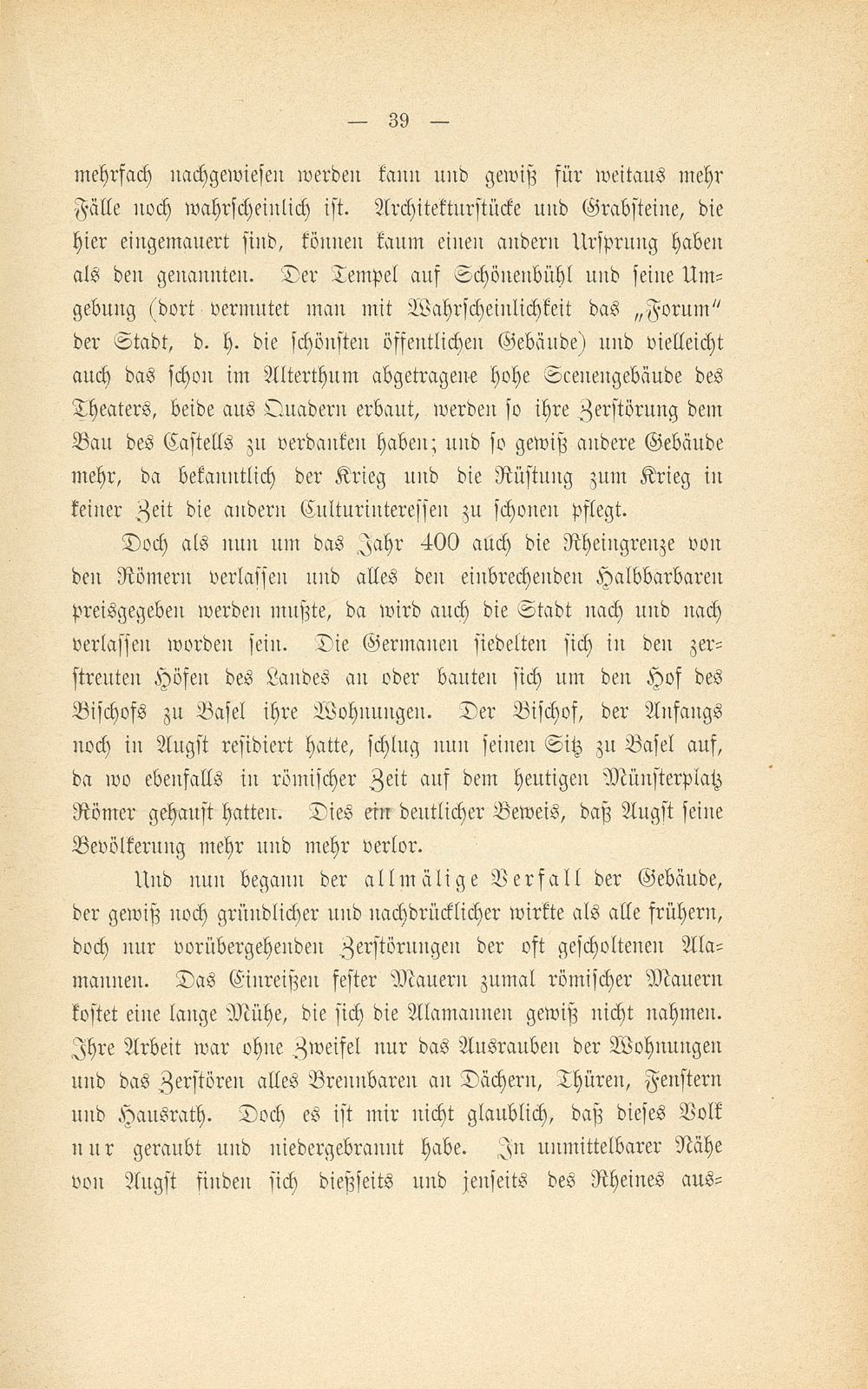 Zerstörung und Erhaltung der römischen Ruinen zu Augst – Seite 4