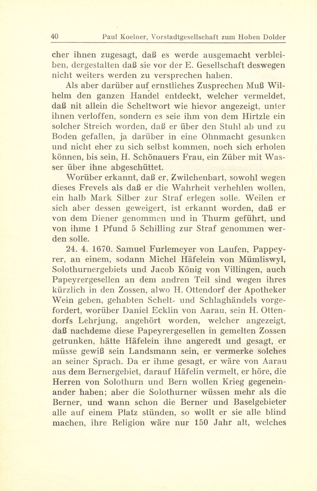 Aus der Gerichtspraxis der Vorstadtgesellschaft zum Hohen Dolder – Seite 26