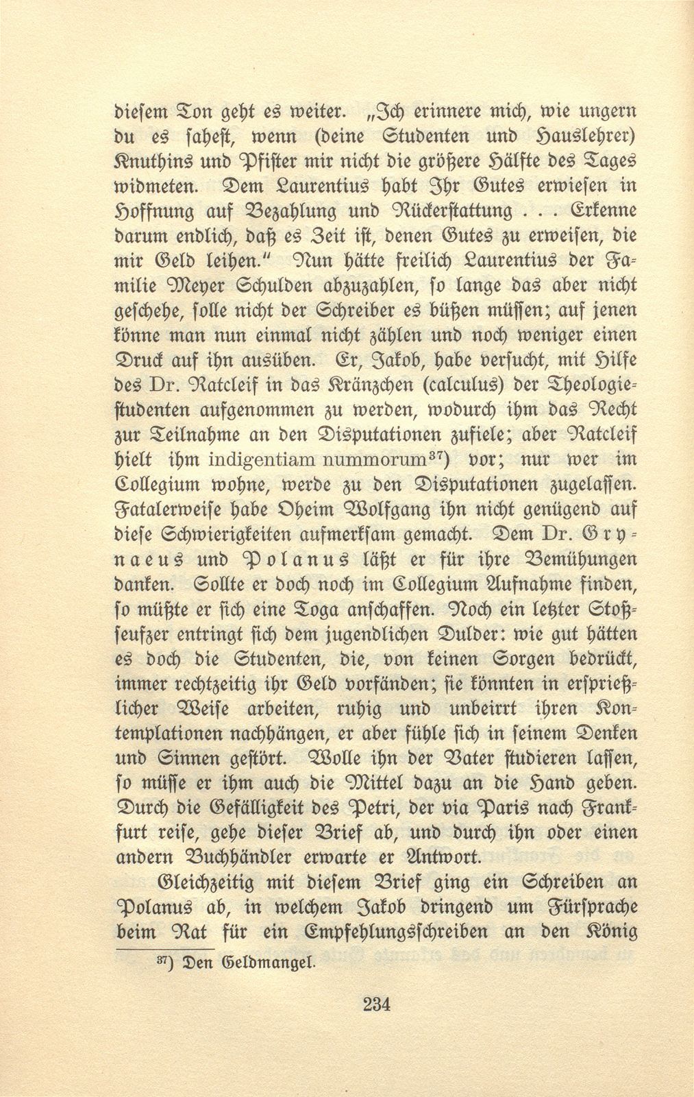 Aus den Wanderjahren eines Basler Studenten des 17. Jahrhunderts [Wolfgang Meyer] – Seite 26