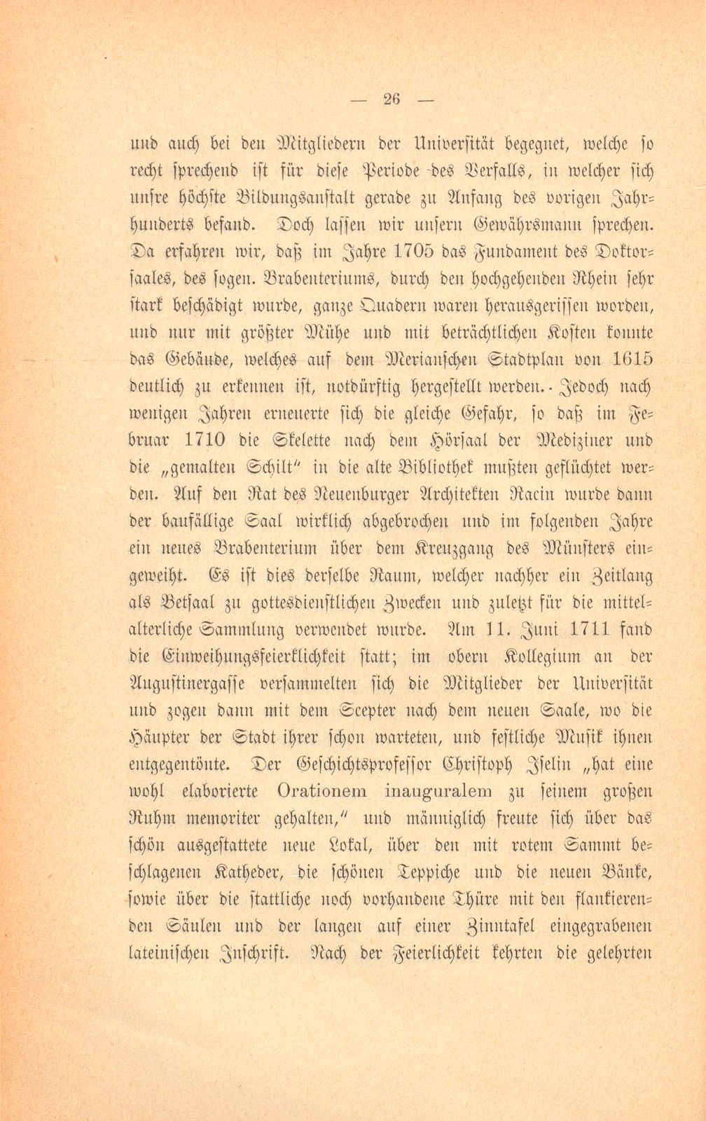 Mitteilungen aus einer Basler Chronik des beginnenden XVIII. Jahrhunderts [Sam. v. Brunn] – Seite 6