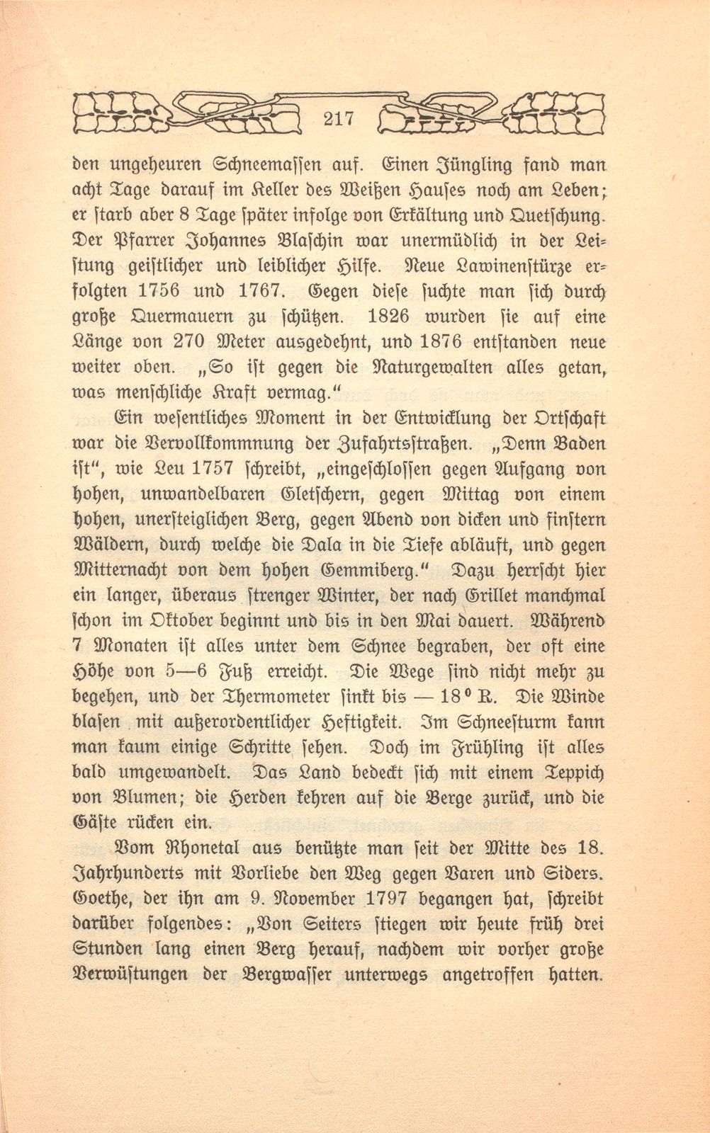 Beschreibung einer Badereise, die der Schultheiss von Liestal, Joh. David Hebdenstreit, anno 1775 mit seiner Frau nach Leuk gethan. (War damals 53 Jahre alt.) – Seite 4