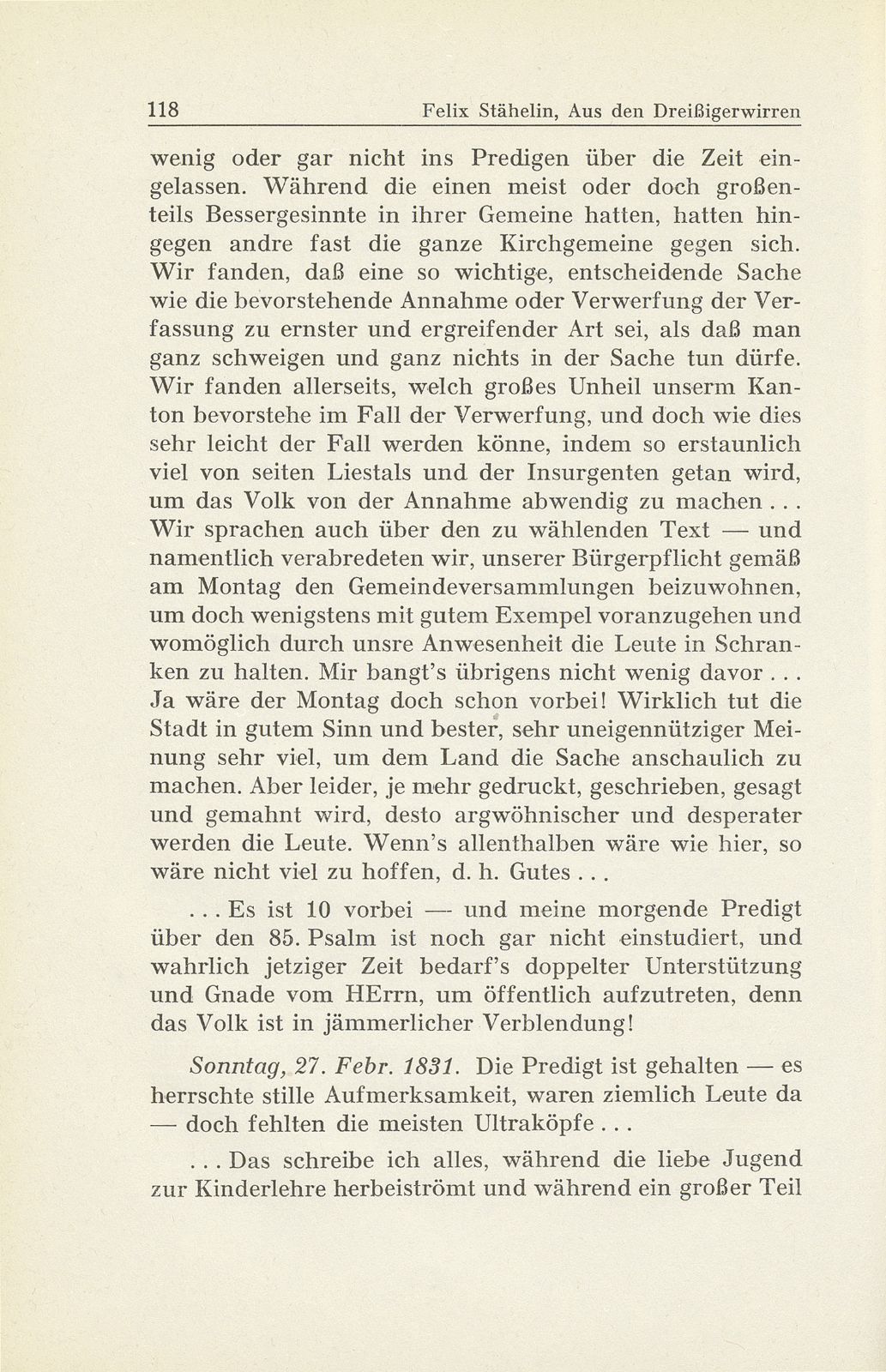 Erlebnisse und Bekenntnisse aus der Zeit der Dreissigerwirren [Gebrüder Stähelin] – Seite 16