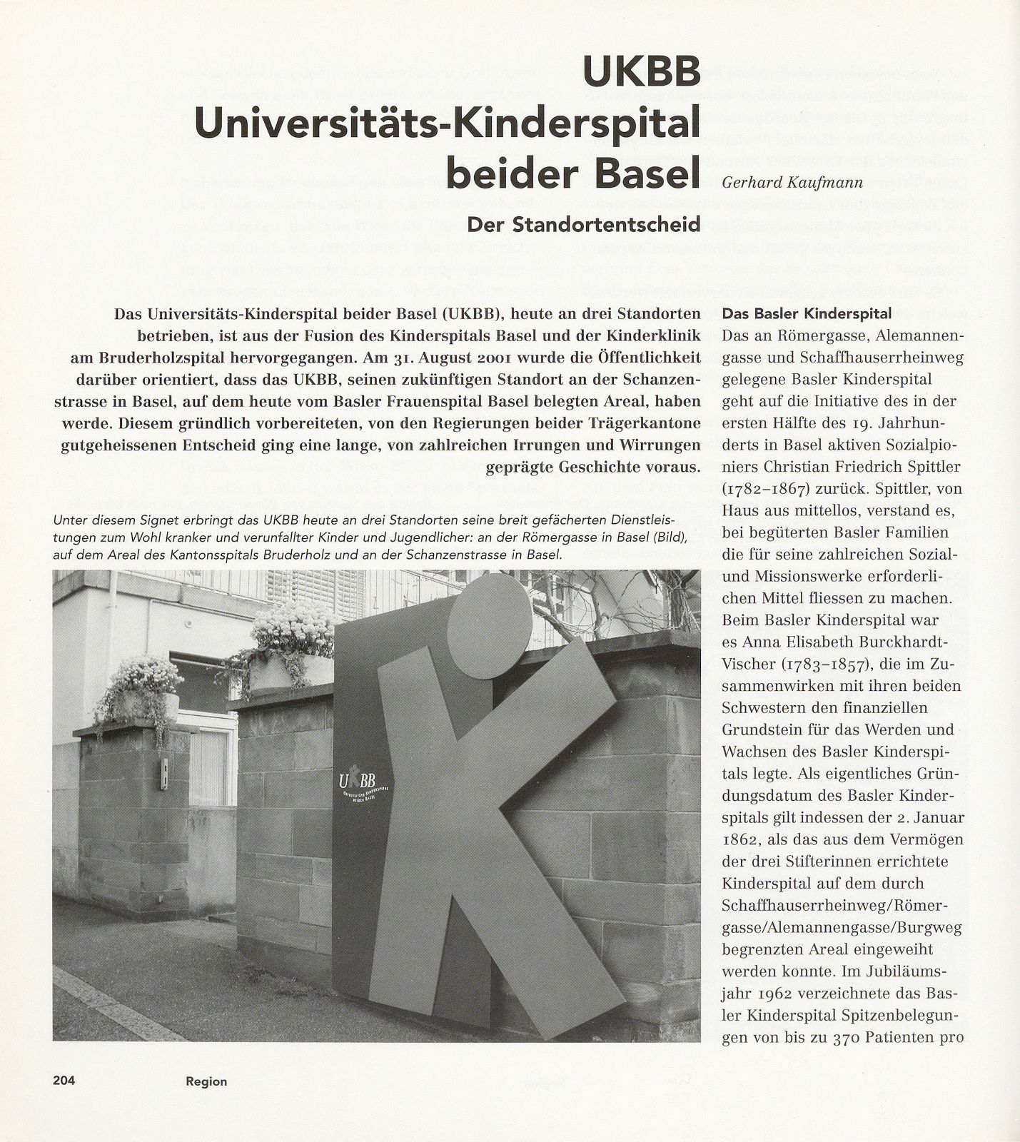 UKBB Universitäts-Kinderspital beider Basel – Seite 1