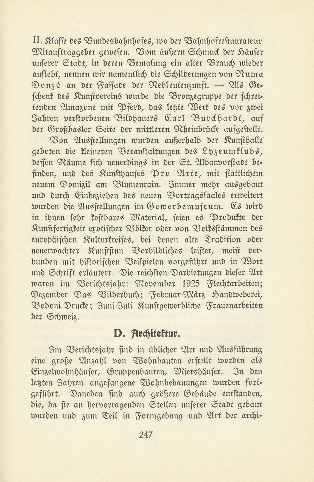 Das künstlerische Leben in Basel vom 1. Oktober 1925 bis 30. September 1926 – Seite 1