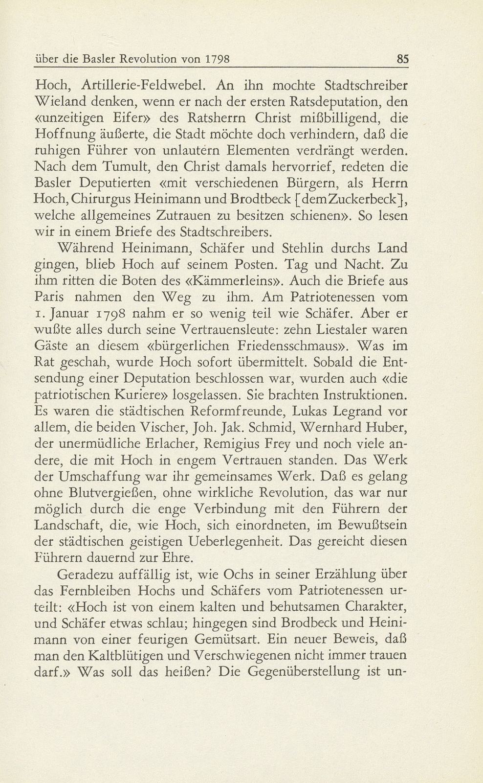 Zeitgenössischer Bericht über die Basler Revolution von 1798 [Wilhelm Hoch] – Seite 11