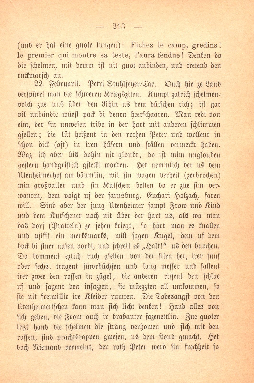 Aus einer Basler Familienchronik des Jahres 1622. (Gütigst mitgeteilt von J. M.) [Als Fälschung bezeichnet.] – Seite 15