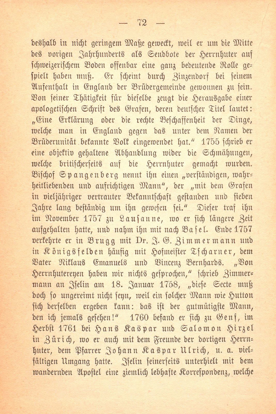 Zinzendorfs Aufnahme in der Schweiz – Seite 34