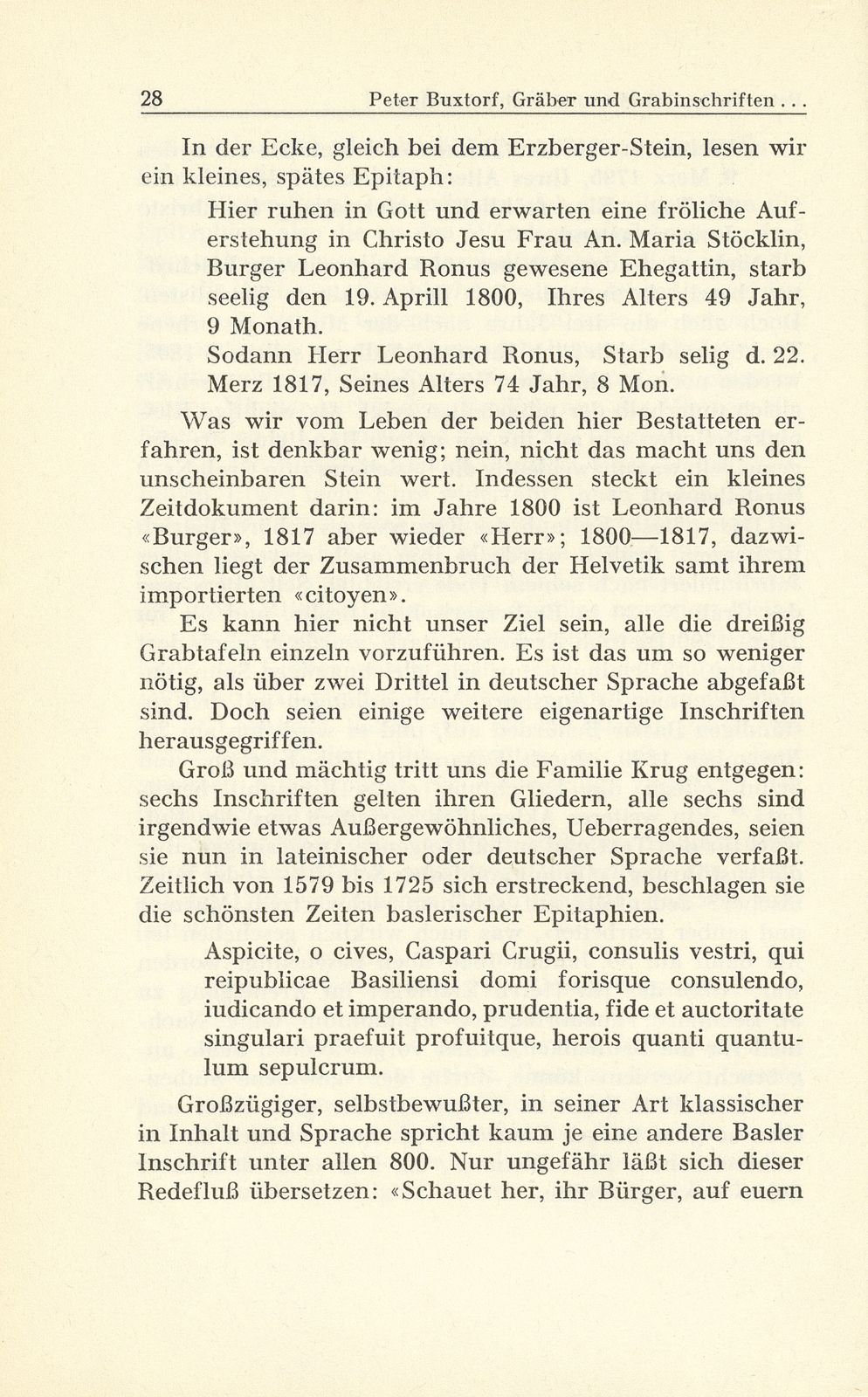 Gräber und Grabinschriften im vorderen Kreuzgang zu St. Leonhard – Seite 18