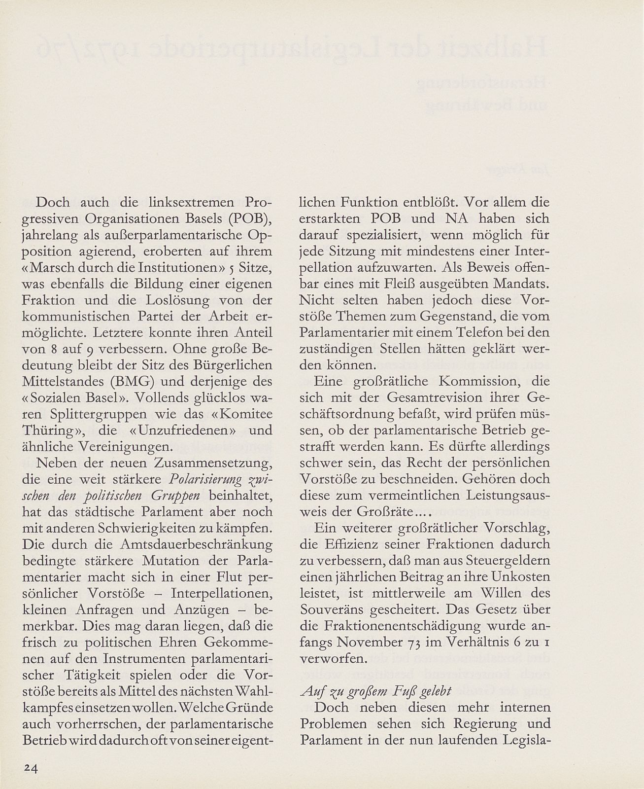 Halbzeit der Legislaturperiode 1972/76 – Seite 2