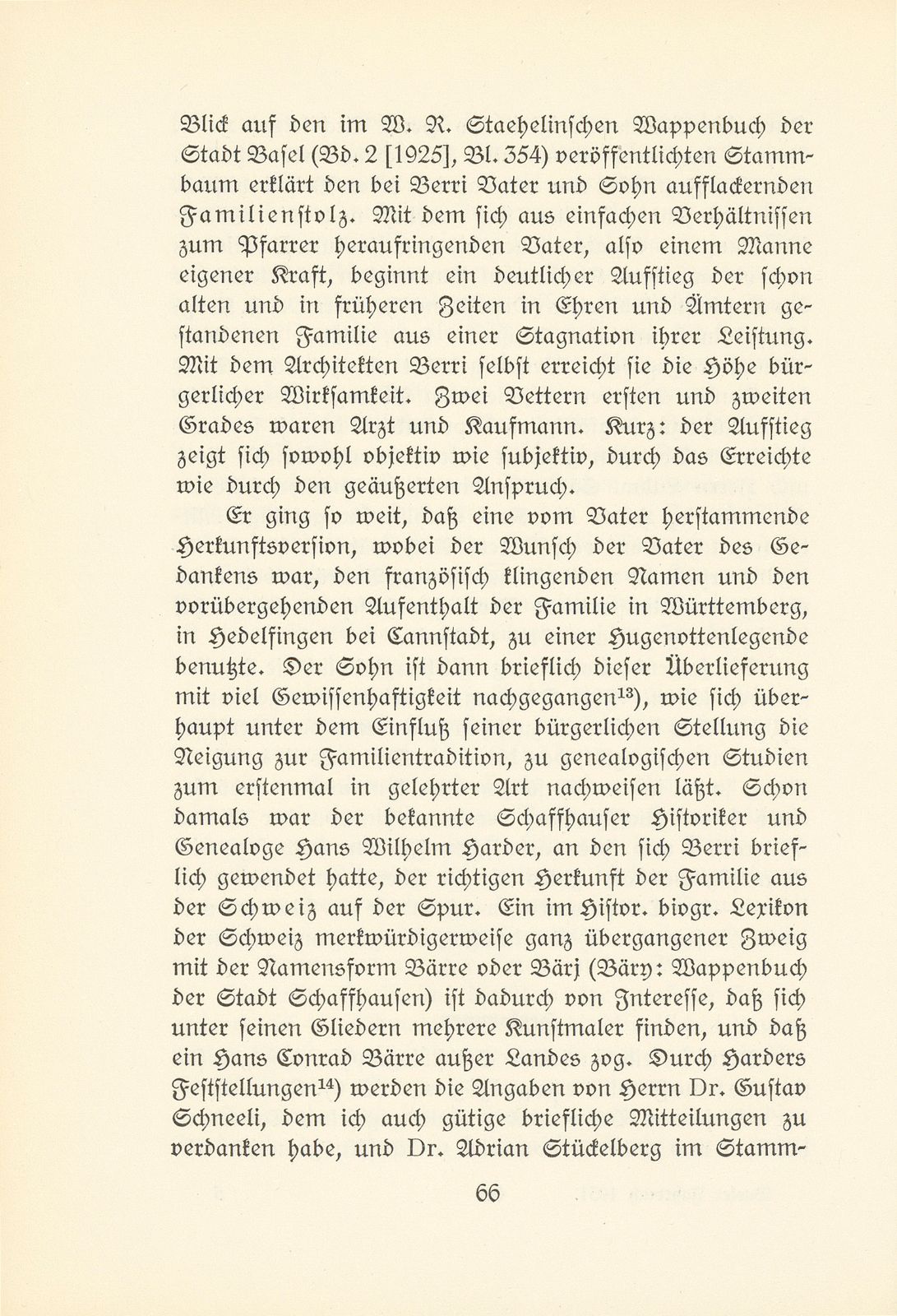 Melchior Berri. (Ein Beitrag zur Kultur des Spätklassizismus in Basel.) – Seite 8