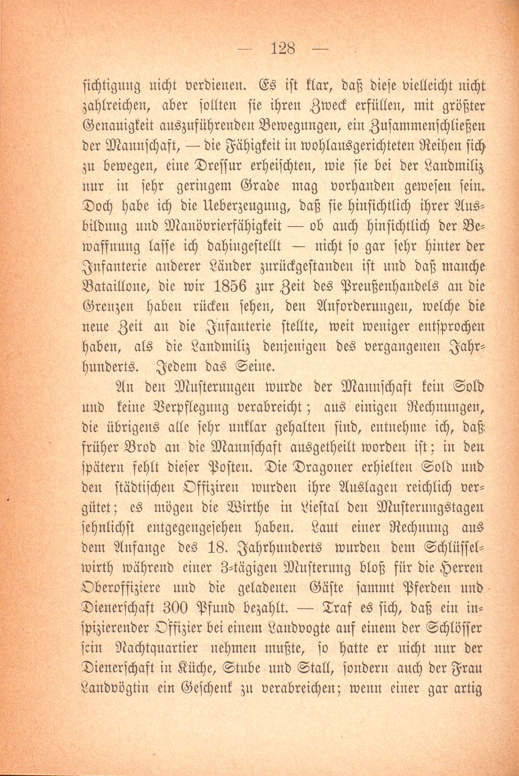 Über das baslerische Militärwesen in den letzten Jahrhunderten – Seite 50