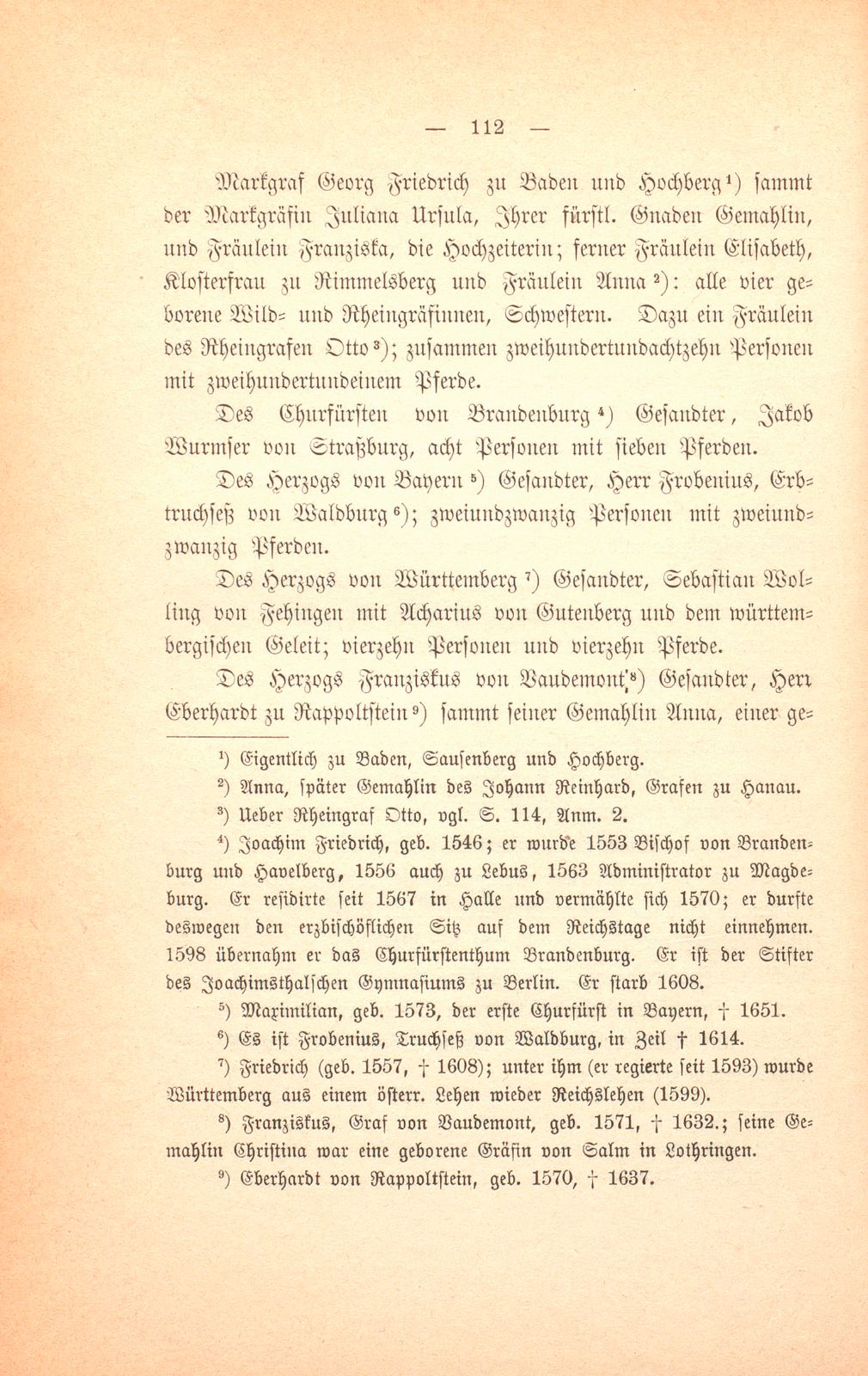 Felix Platters Schilderung der Reise des Markgrafen Georg Friedrich zu Baden und Hochberg – Seite 9