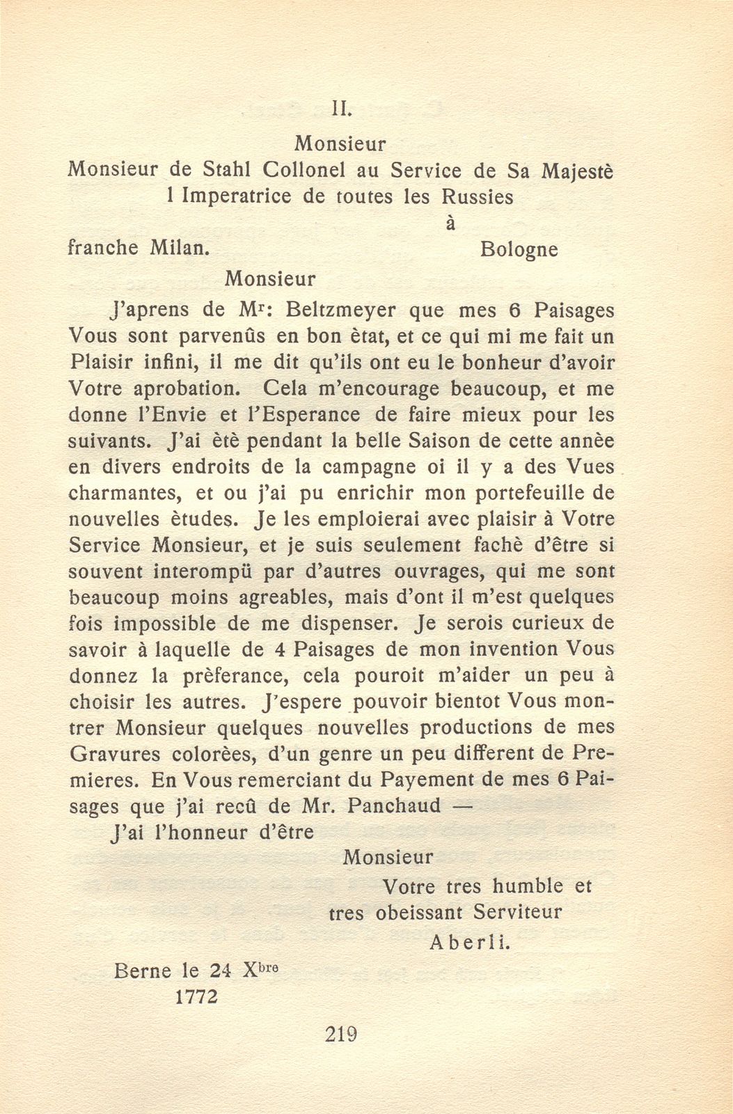 C.F. von Staal und Emanuel Handmann. (Nebst acht Briefen des Künstlers.) – Seite 25