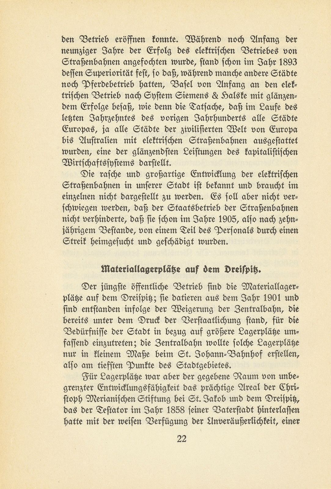 Die Anfänge der öffentlichen Betriebe der Stadt Basel – Seite 22