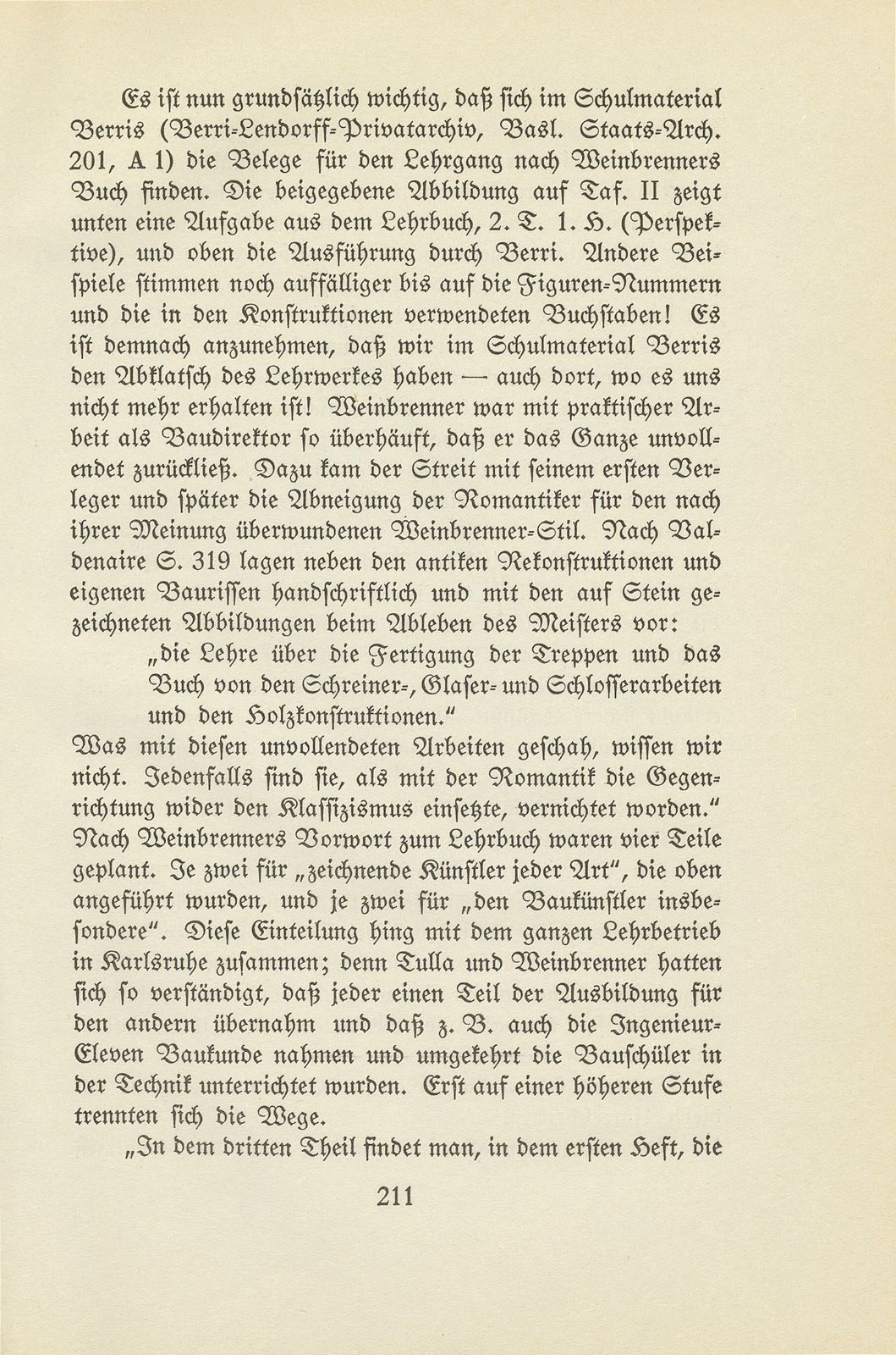 Melchior Berri. (Ein Beitrag zur Kultur des Spätklassizismus.) – Seite 35