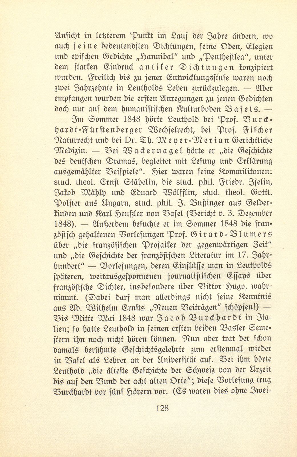 Der Dichter Heinrich Leuthold als Student an der Universität Basel – Seite 16