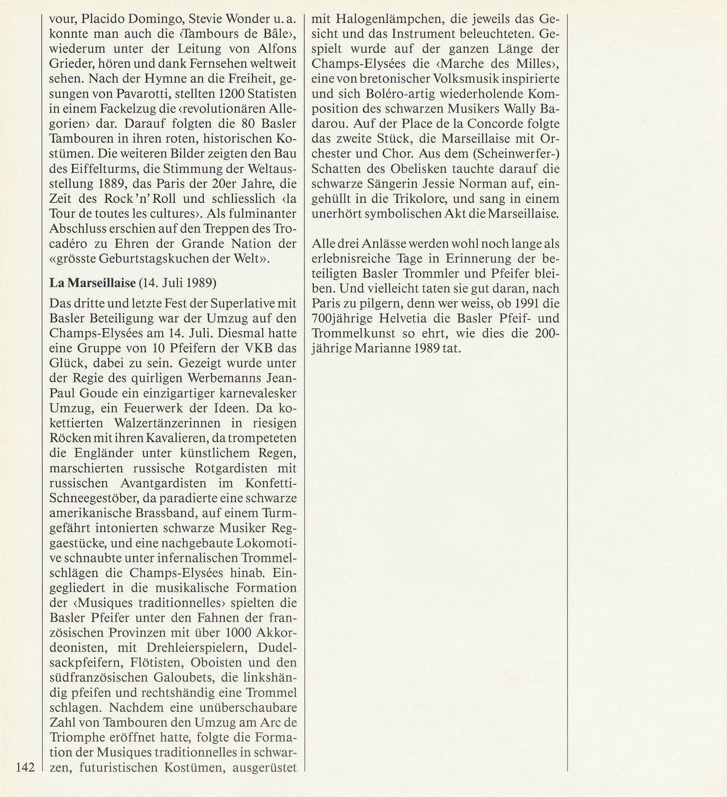 1789-1989: ‹Viens tambour, viens mon amour...› Basler Trommler und Pfeifer an den Feierlichkeiten des Bicentenaire der Französischen Revolution in Paris – Seite 3