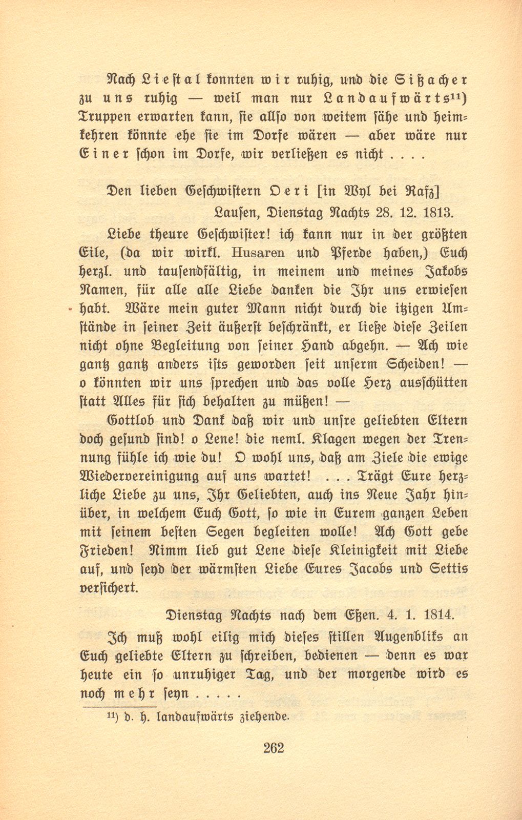 Hundertjährige Briefe einer Lausener Pfarrfrau [Susanna Maria Burckhardt-Schorndorf] – Seite 13