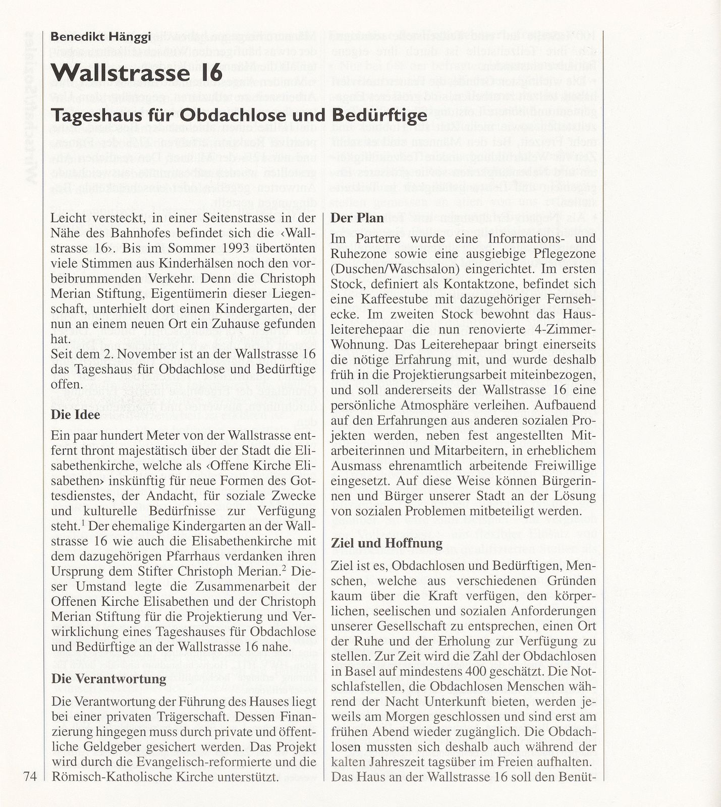 Wallstrasse 16 – Seite 1