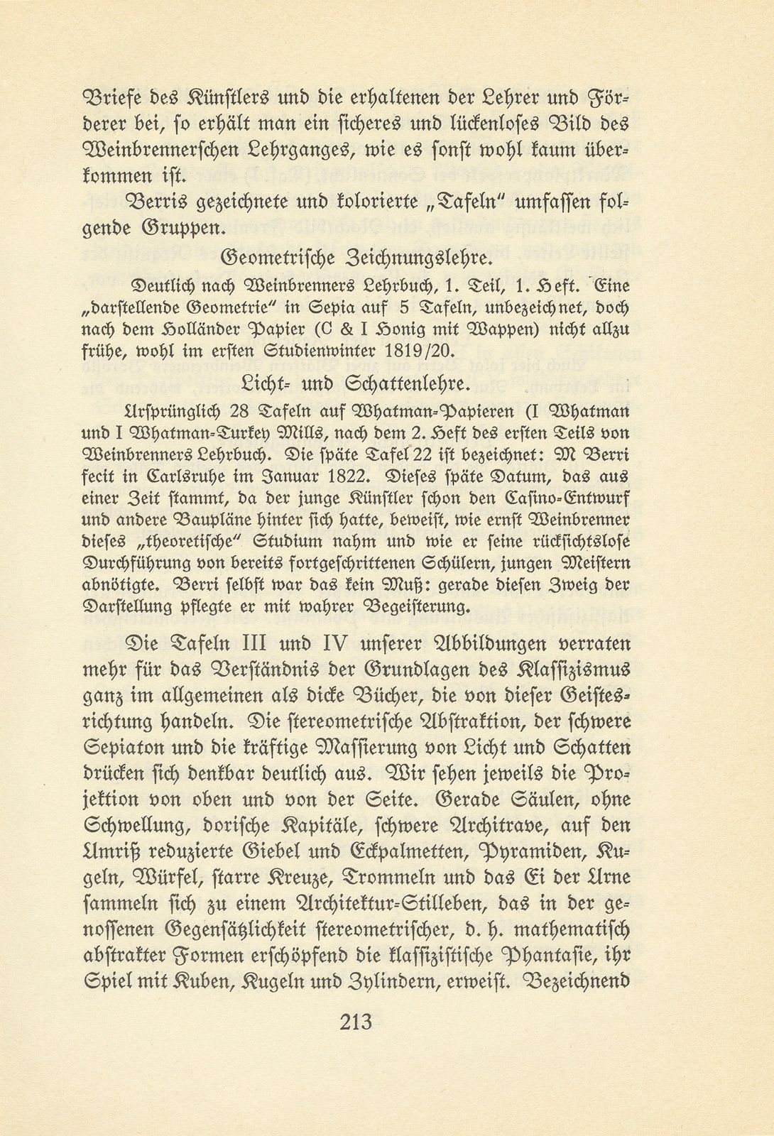 Melchior Berri. (Ein Beitrag zur Kultur des Spätklassizismus.) – Seite 37