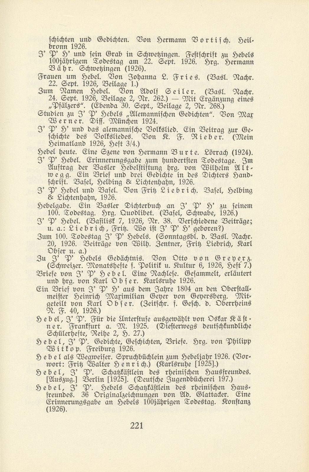 Basler Bibliographie 1926 – Seite 15