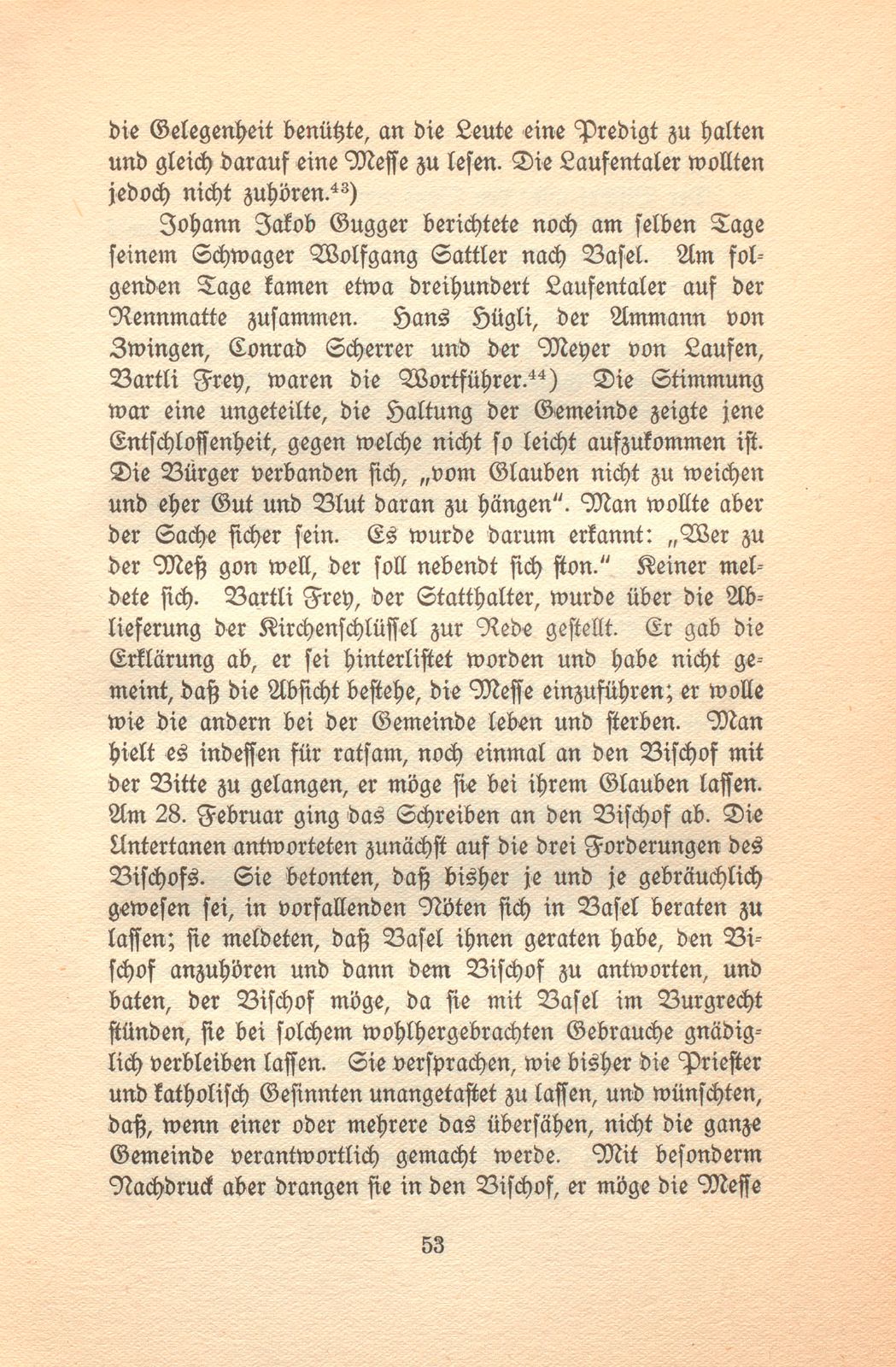 Die Gegenreformation im baslerisch-bischöflichen Laufen – Seite 23