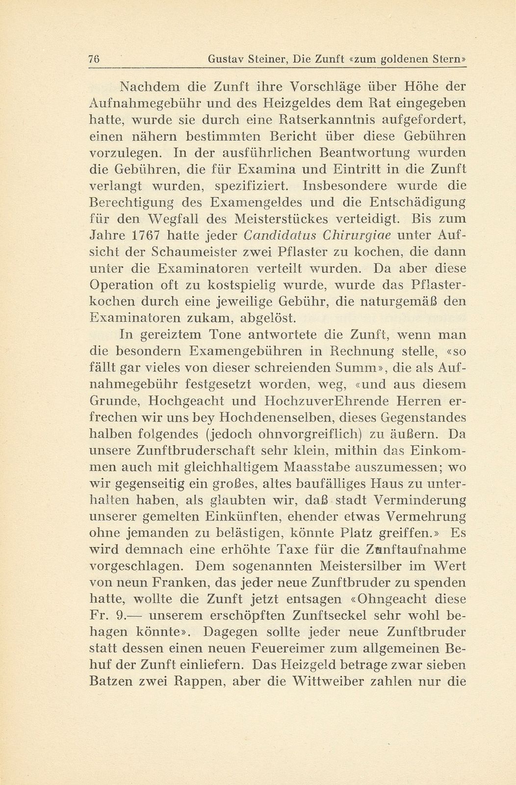 Die Zunft ‹zum goldenen Stern› im 19. Jahrhundert – Seite 8