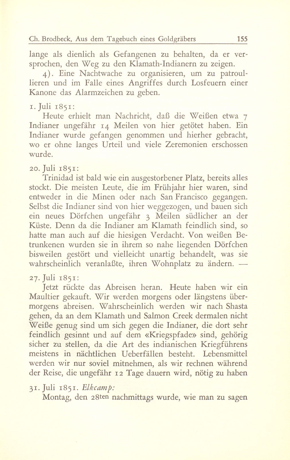 Aus dem Tagebuch eines Goldgräbers in Kalifornien [J. Chr. Brodbeck] – Seite 34