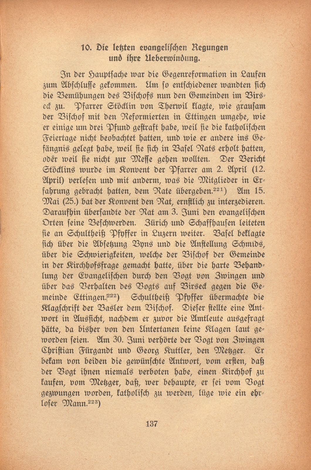 Die Gegenreformation im baslerisch-bischöflichen Laufen – Seite 47