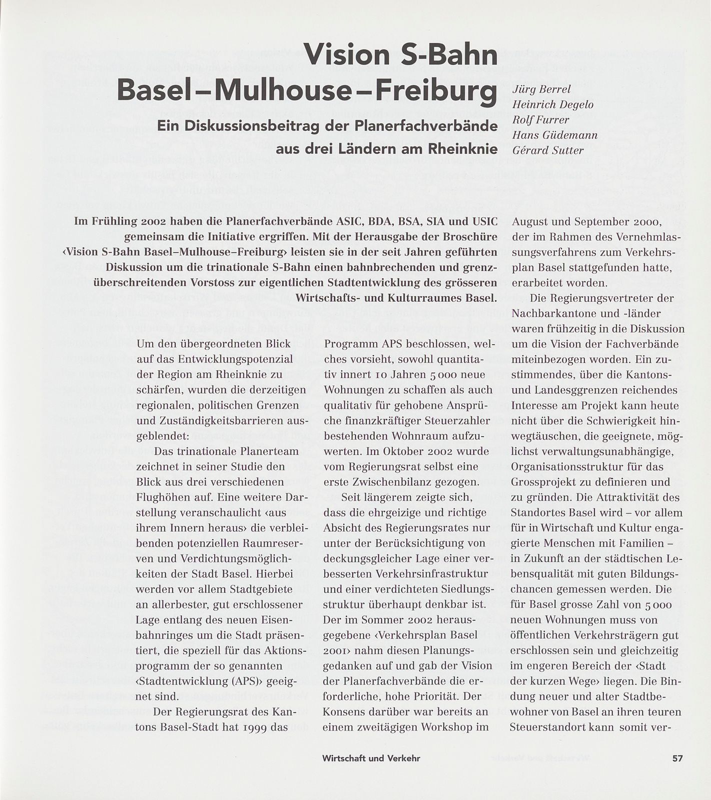 Vision S-Bahn Basel – Mulhouse – Freiburg – Seite 1