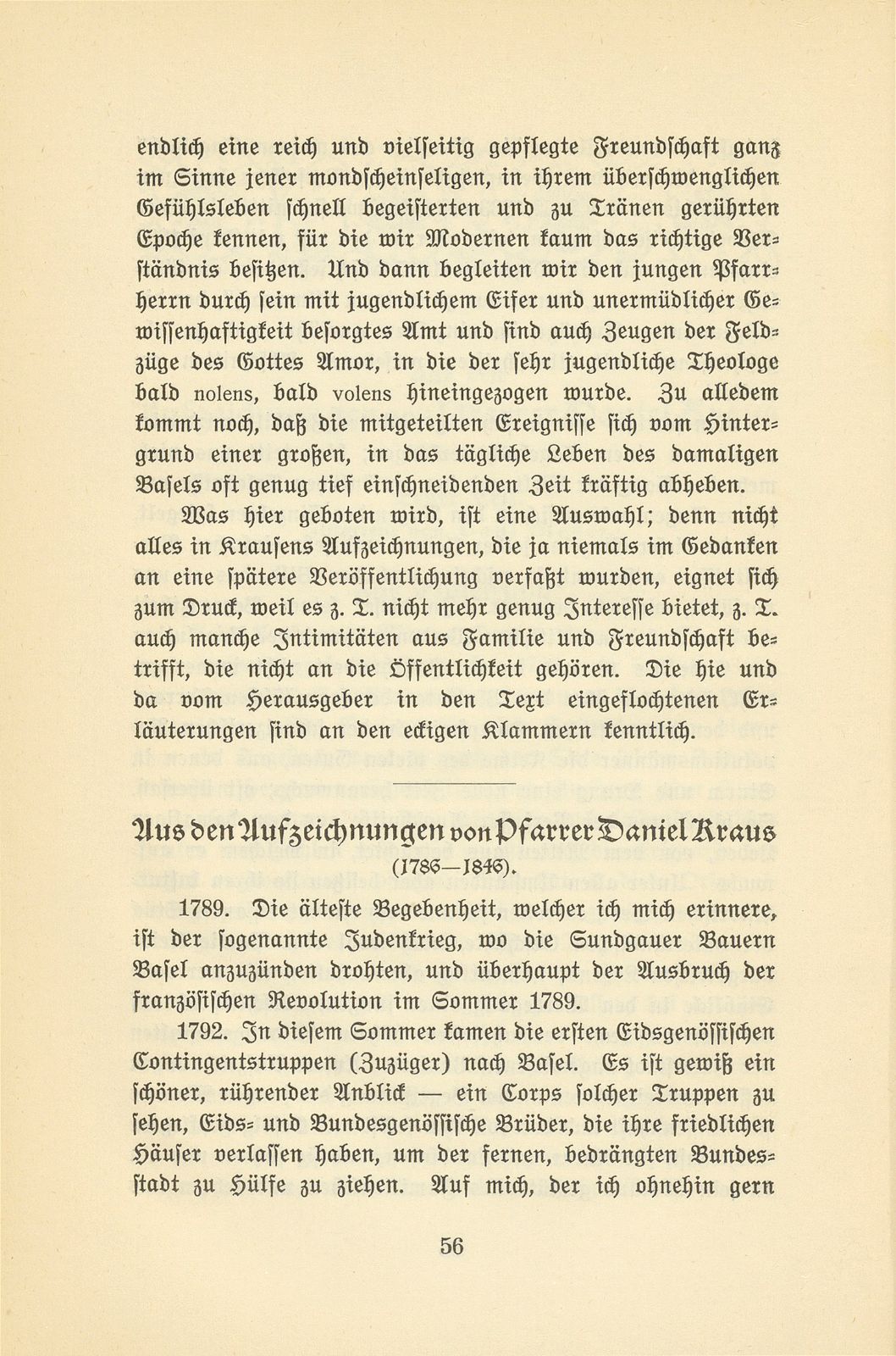 Aus den Aufzeichnungen von Pfarrer Daniel Kraus 1786-1846 – Seite 3