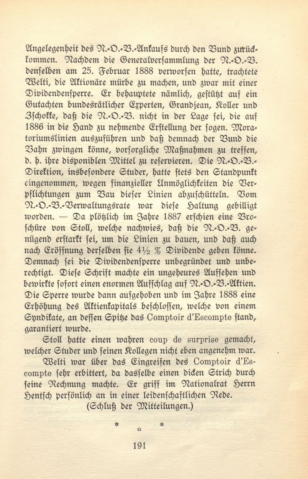 Von den Schweizer Bahnen und Banken in der kritischen Zeit der 1870er und der 1880er Jahre – Seite 47