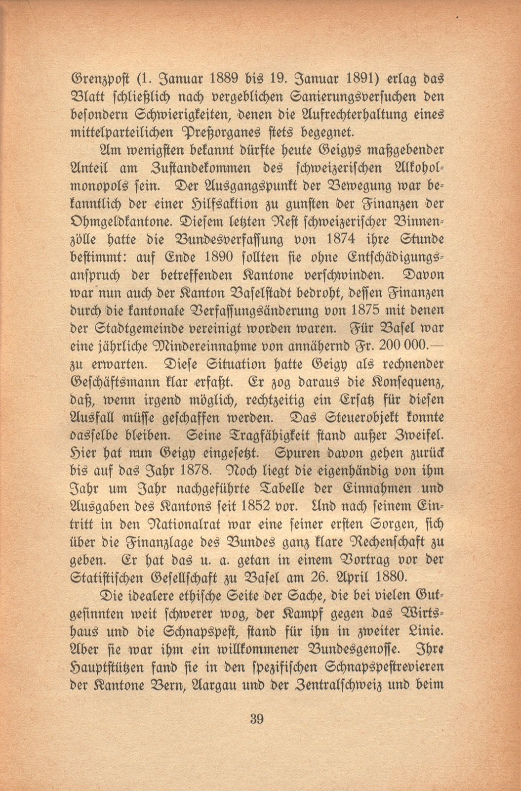 Johann Rudolf Geigy-Merian. 4. März 1830 bis 17. Februar 1917 – Seite 39