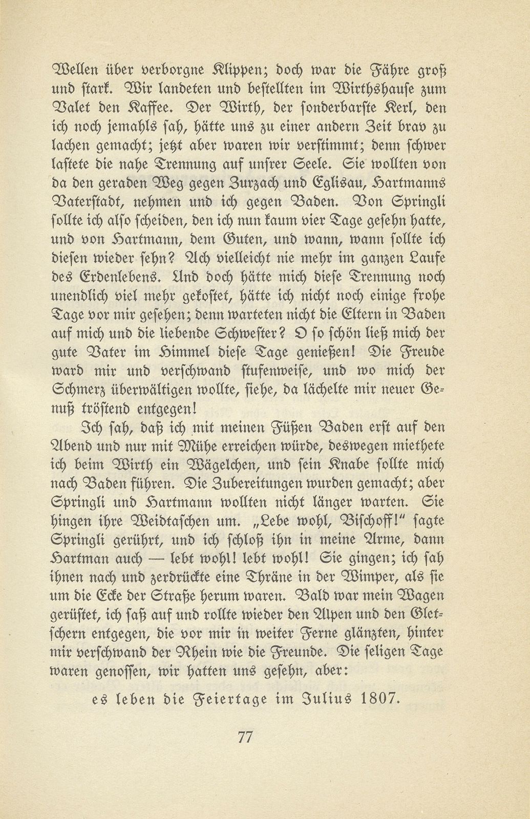 Feiertage im Julius 1807 von J.J. Bischoff – Seite 56