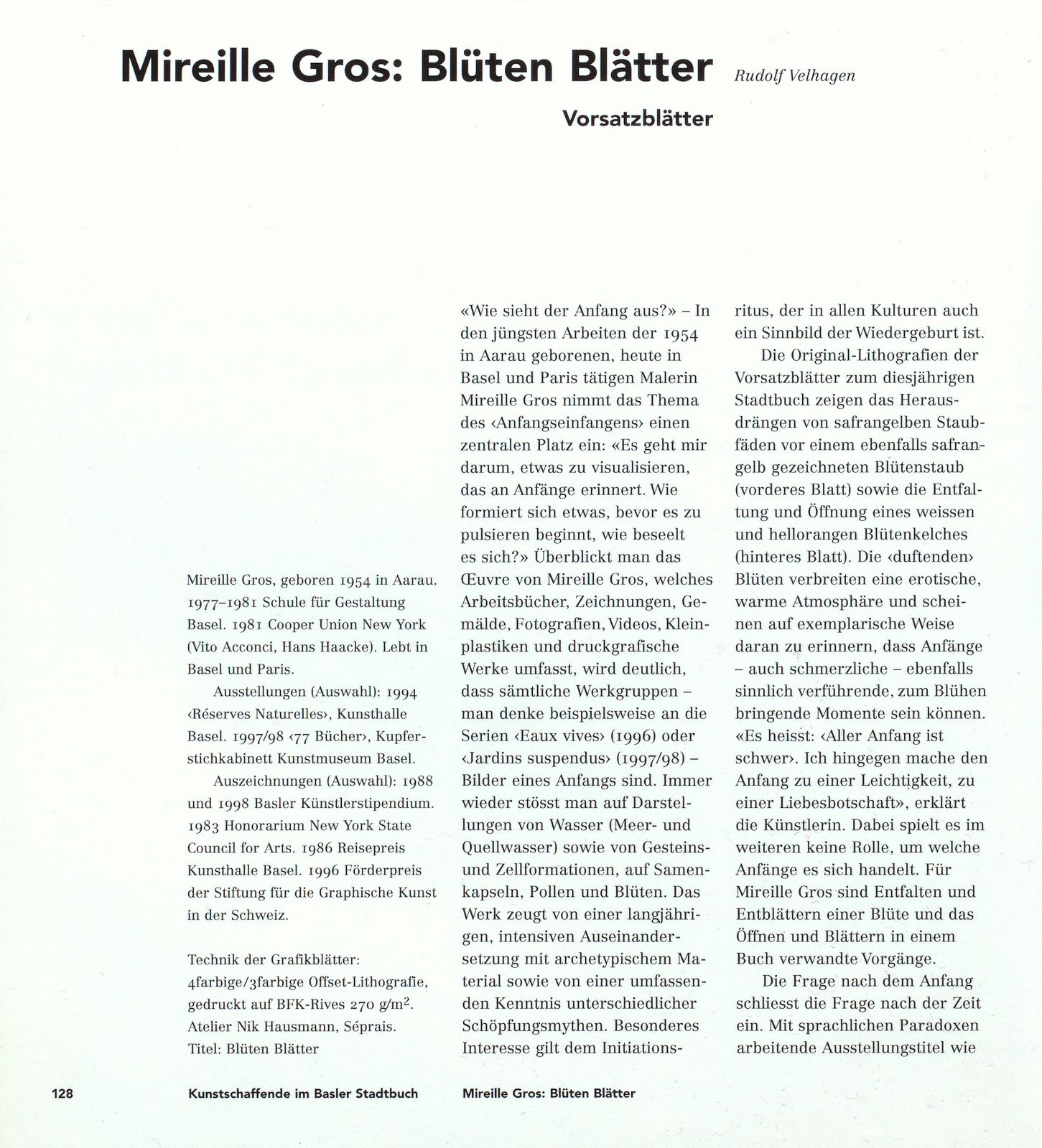 Mireille Gros: Blüten Blätter – Seite 1