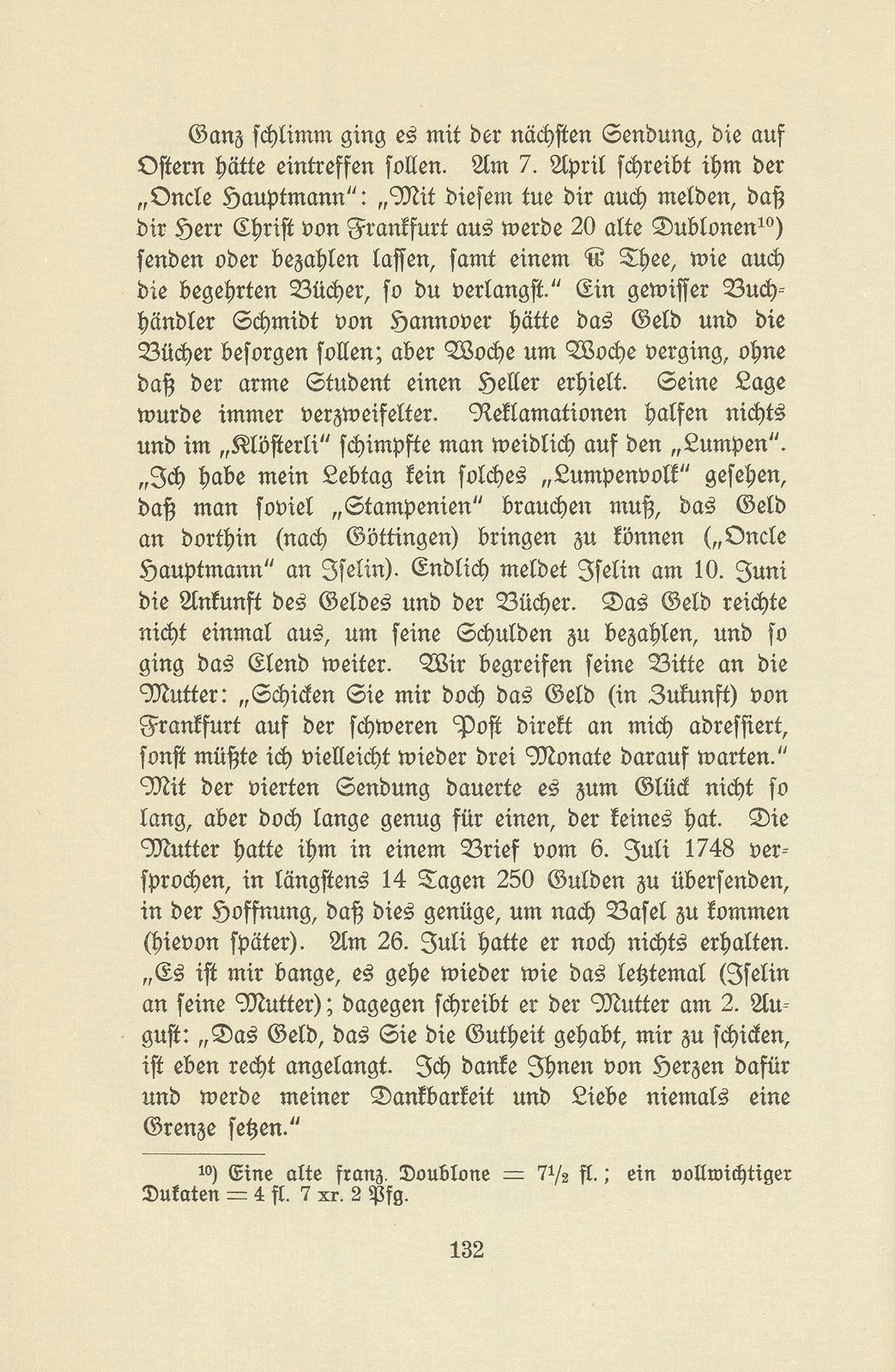 Isaak Iselin als Student in Göttingen (1747/48) – Seite 32