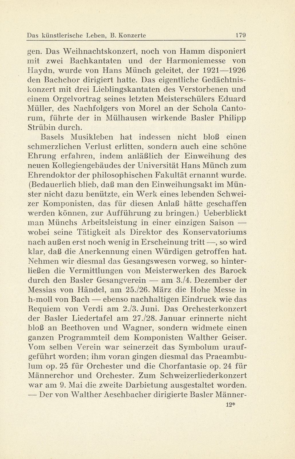 Das künstlerische Leben in Basel vom 1. Oktober 1938 bis 30. September 1939 – Seite 2