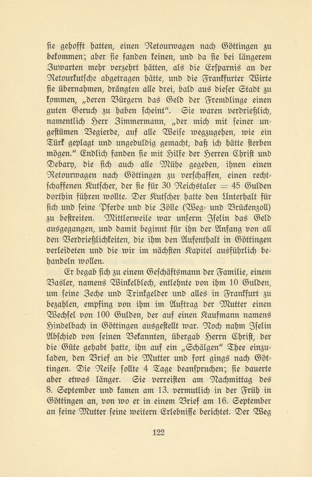 Isaak Iselin als Student in Göttingen (1747/48) – Seite 22