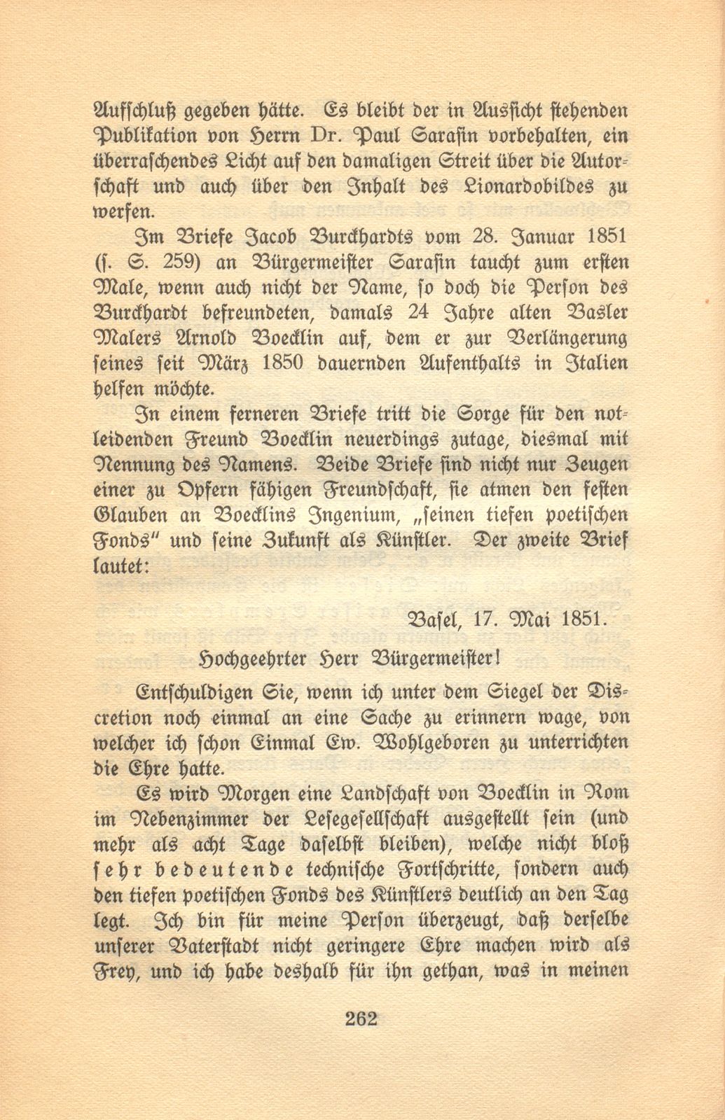 Beiträge zum Verhältnis zwischen Jacob Burckhardt und Arnold Böcklin – Seite 11