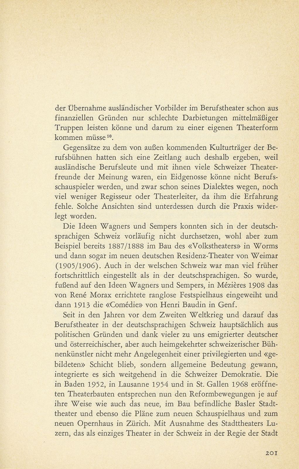 Aus der Baugeschichte des jetzigen Basler Stadttheaters. (Im Hinblick auf den im Entstehen begriffenen Neubau) – Seite 10