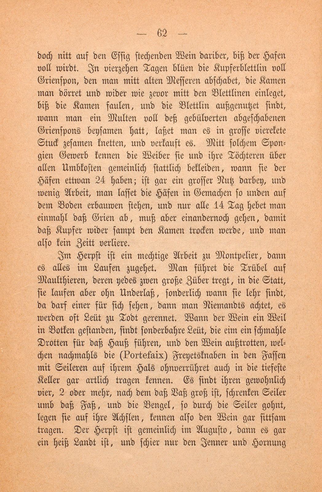 Beschreibung Thomä Platters Reyssen, die er von Basell auss in Franckreich gethan hatt anno 1595 – Seite 50