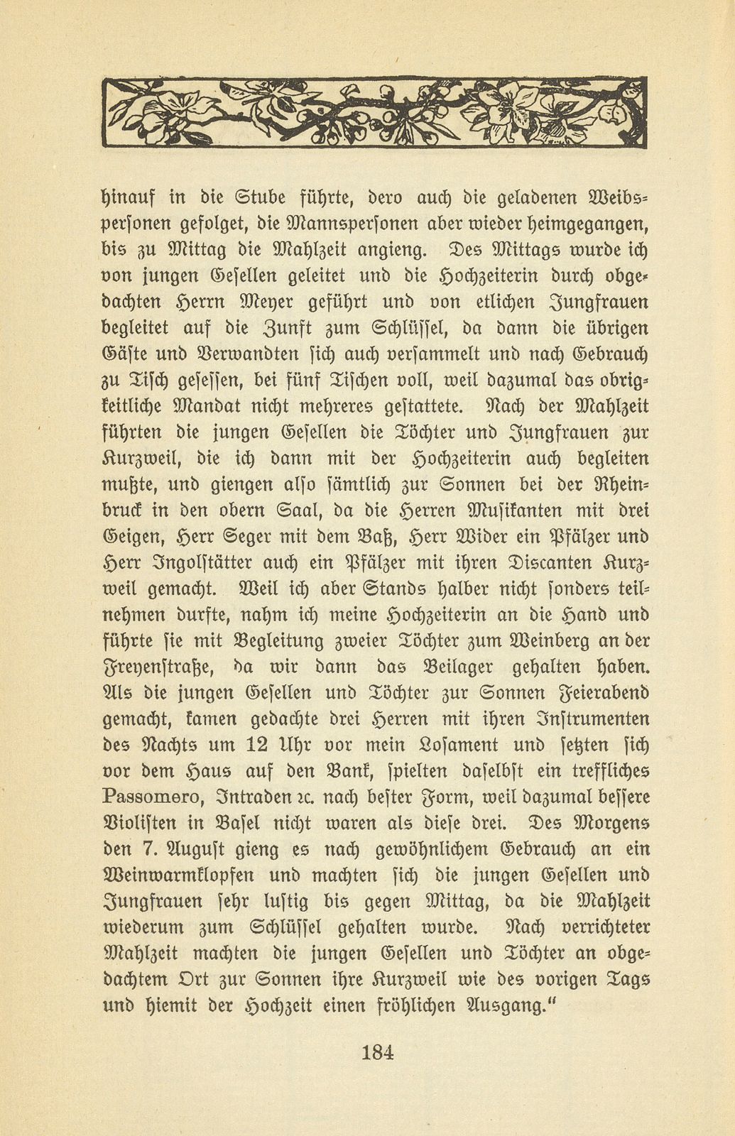 Aus den Aufzeichnungen des Hans Jakob Menzinger – Seite 8