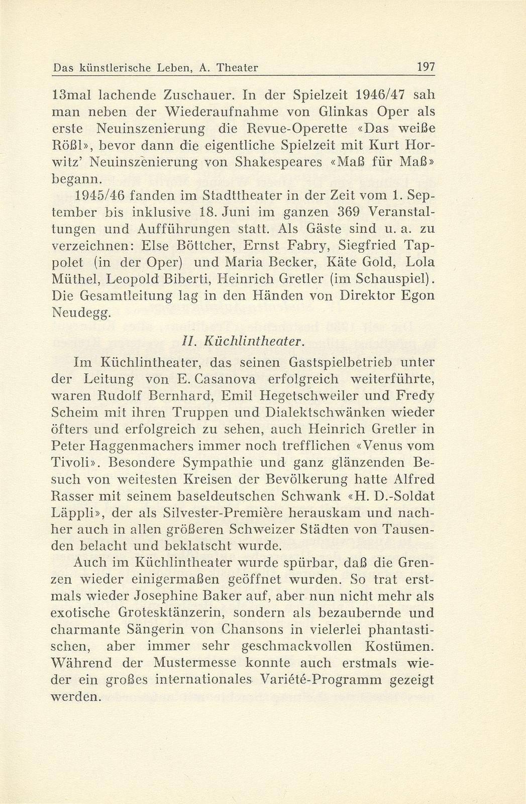 Das künstlerische Leben in Basel vom 1. Oktober 1945 bis 30. September 1946 – Seite 6