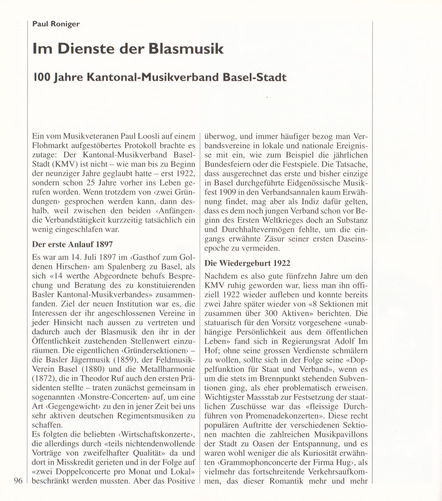 Im Dienste der Blasmusik – Seite 1