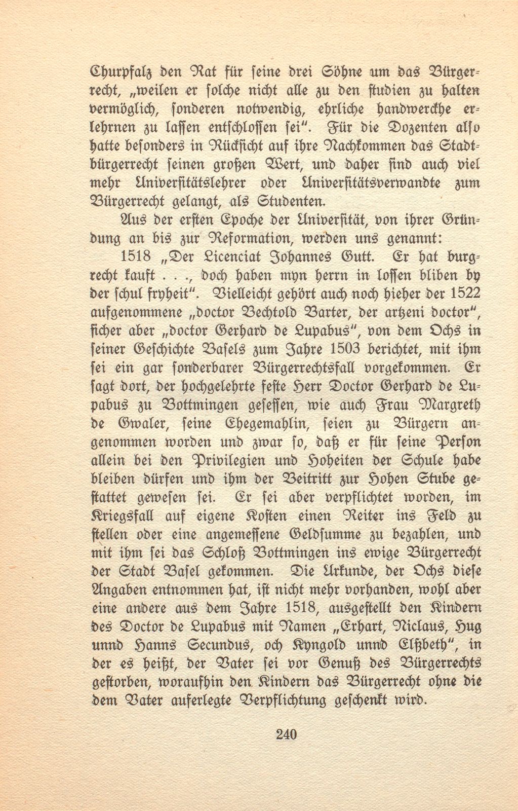 Vom Zuwachs der Basler Bürgerschaft aus der Universität bis zur Revolutionszeit – Seite 10