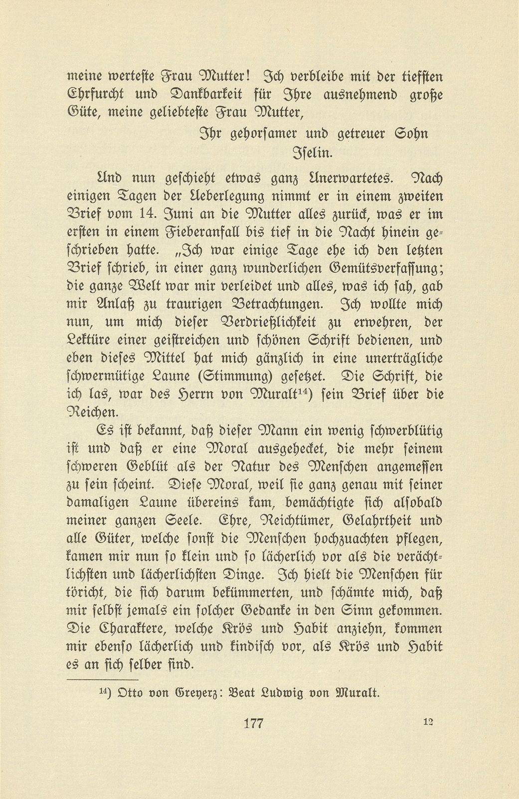 Isaak Iselin als Student in Göttingen (1747/48) – Seite 77