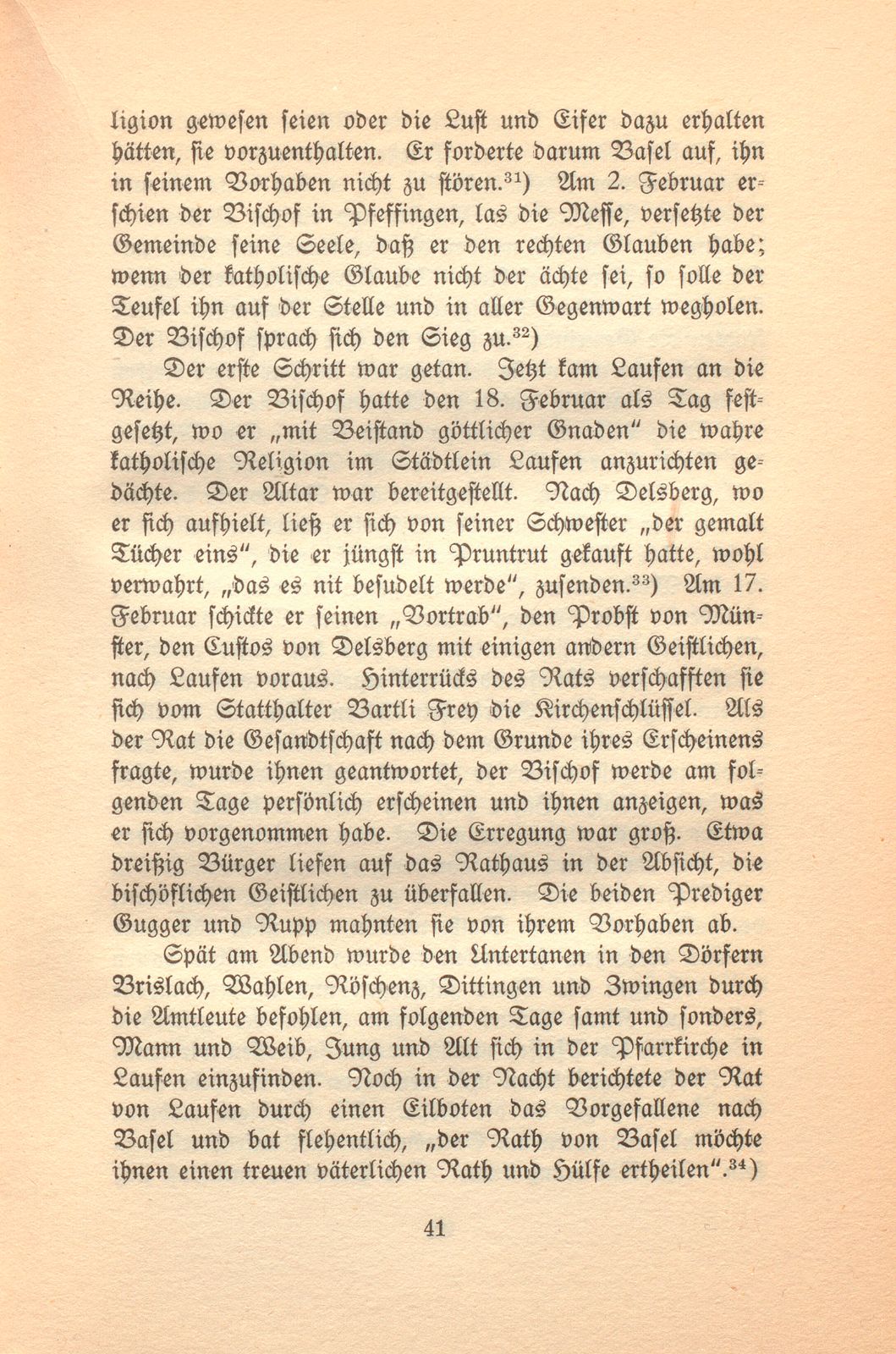 Die Gegenreformation im baslerisch-bischöflichen Laufen – Seite 11